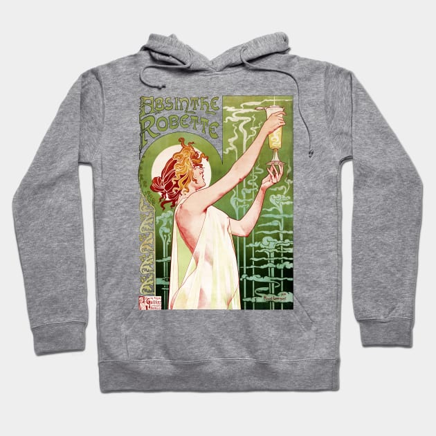 Vintage absinthe poster Hoodie by UndiscoveredWonders